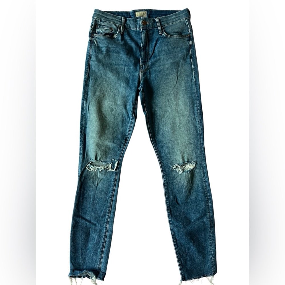 Mother High Waisted Looker Ankle Fray Jeans | Size 27